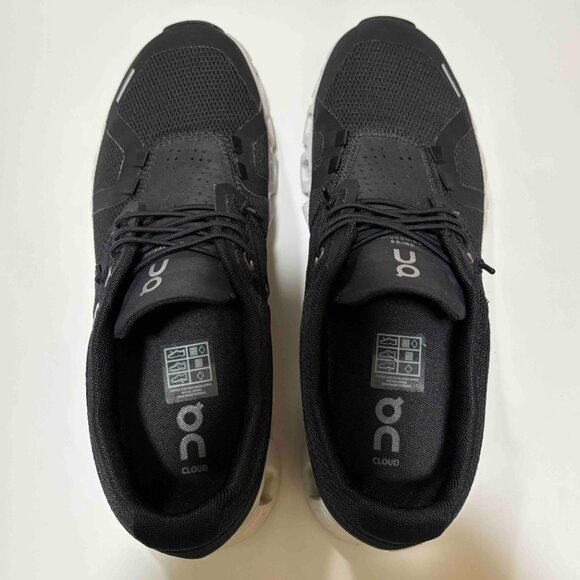 ON CLOUD 5 SHOES - Women's - Black/White - Size 8 - Picture 6 of 12